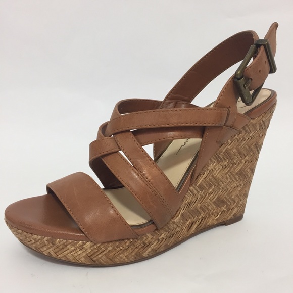 jessica simpson tan wedges